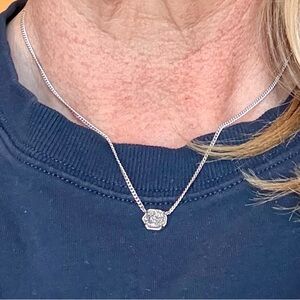 Kendra Scott Tess Silver Tone Pendant Necklace